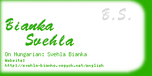 bianka svehla business card